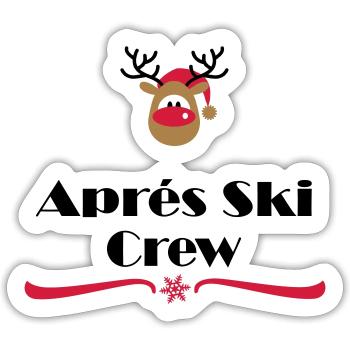 Après-ski - Sticker taille S (10 x 10 cm) - blanc mat - Devant