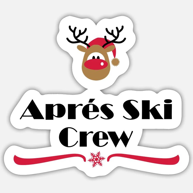 apres ski - Sticker Größe S (10 x 10 cm) - Mattweiß