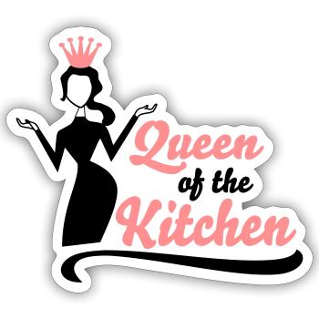 Cadeaux amusants pour les femmes qui aiment cuisiner - Sticker taille S (10 x 10 cm) - blanc mat - Devant