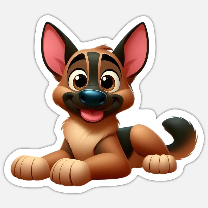 Deutscher Schäferhund 15 Sticker Größe S (10 x 10 cm)