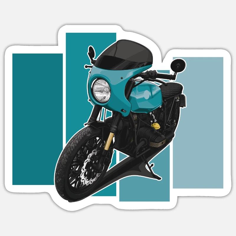 Bobber // Custom // Motorcycle - Sticker size S (10 x 10 cm) - white matte