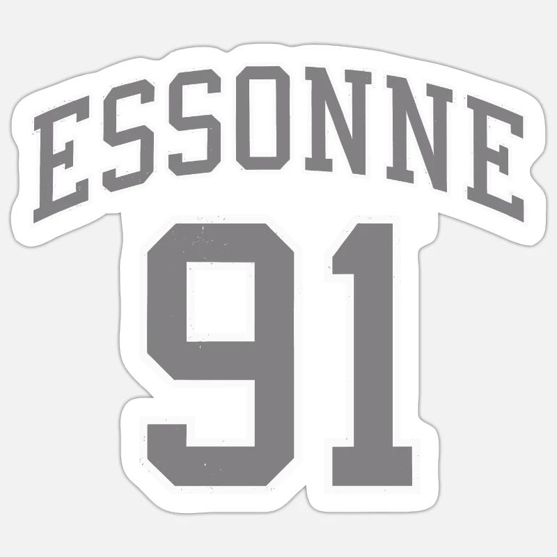 Essonne 91 - Sticker taille S (10 x 10 cm) - blanc mat