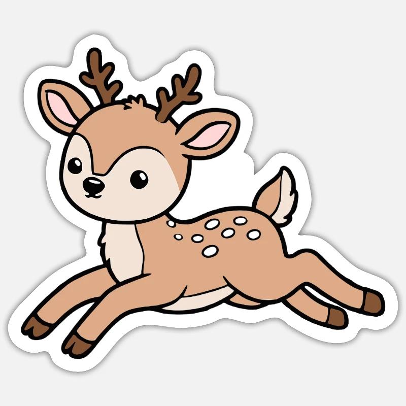 Roe deer Sticker size S (10 x 10 cm)