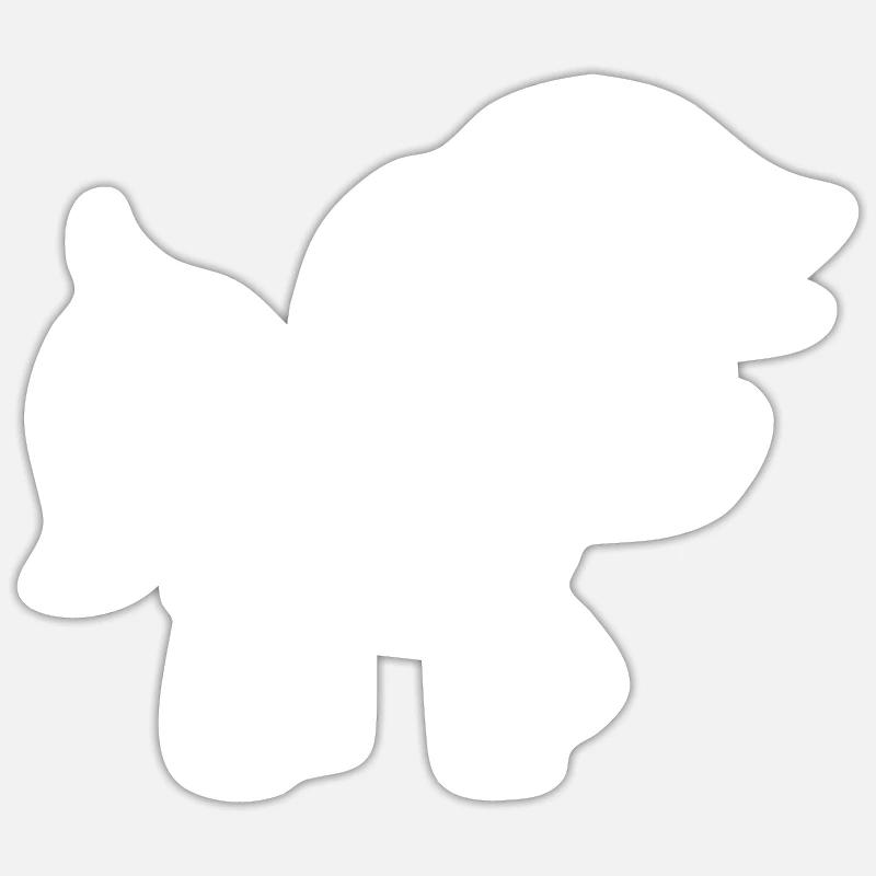Pony - Sticker Größe S (10 x 10 cm) - Mattweiß
