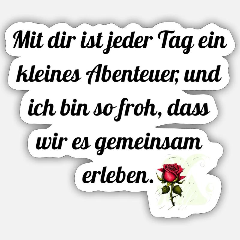 Ein kleines Abenteuer - Sticker Größe S (10 x 10 cm) - Mattweiß