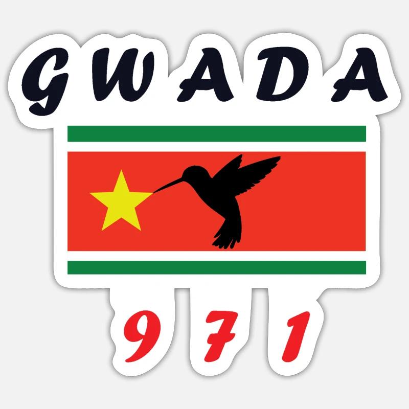 Gwada971 Sticker taille S (10 x 10 cm)