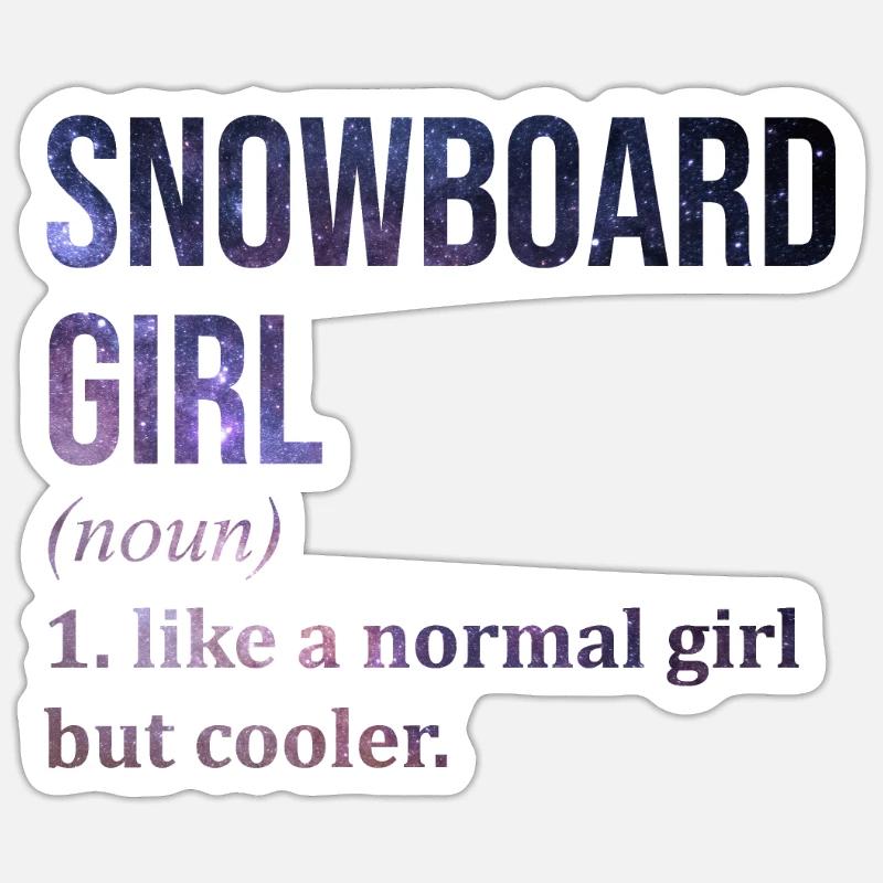 Snowboard - Sticker size S (10 x 10 cm) - white matte