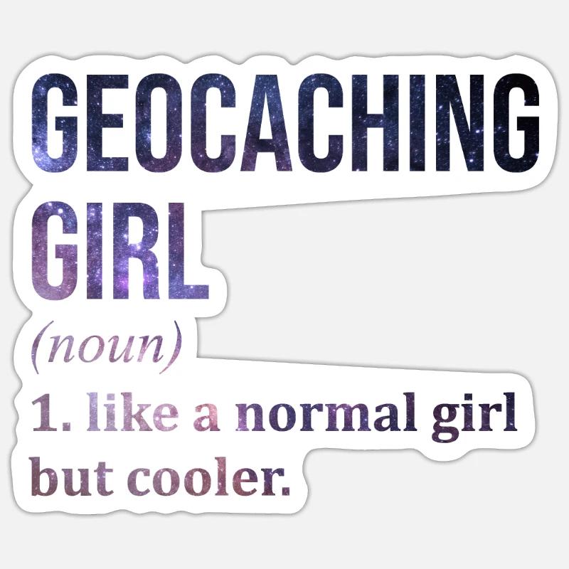Géocaching - Sticker taille S (10 x 10 cm) - blanc mat