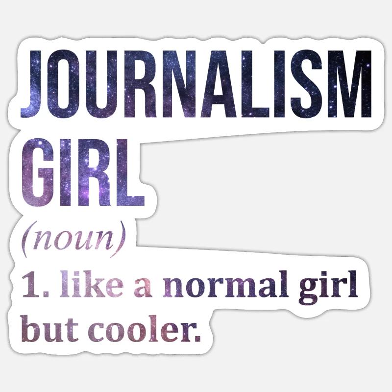 journalisme - Sticker taille S (10 x 10 cm) - blanc mat