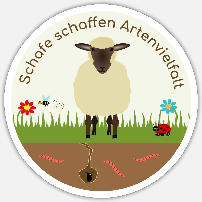 Sheep create biodiversity Schwarzkopf Sticker size S (10 x 10 cm)
