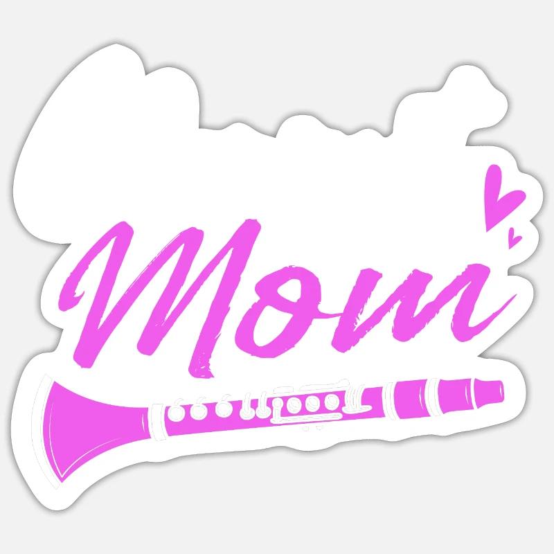 Clarinet - Sticker size S (10 x 10 cm) - white matte