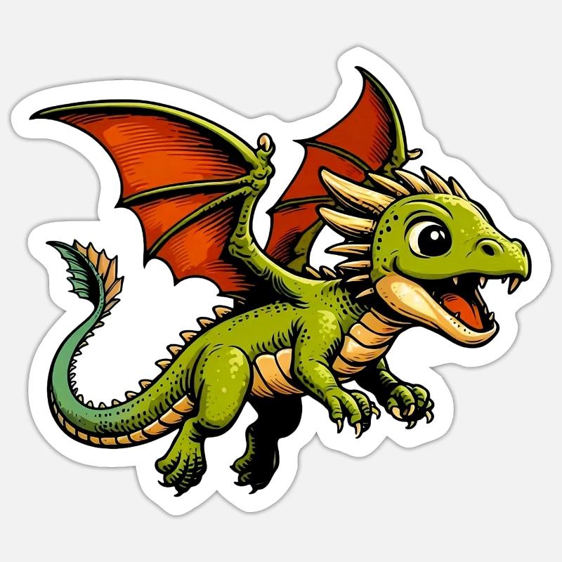 Drache Sticker Größe S (10 x 10 cm)