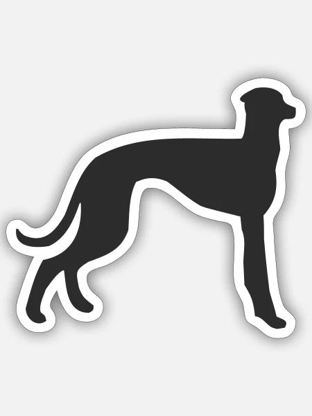 windhund - Sticker Größe S (10 x 10 cm) - Mattweiß