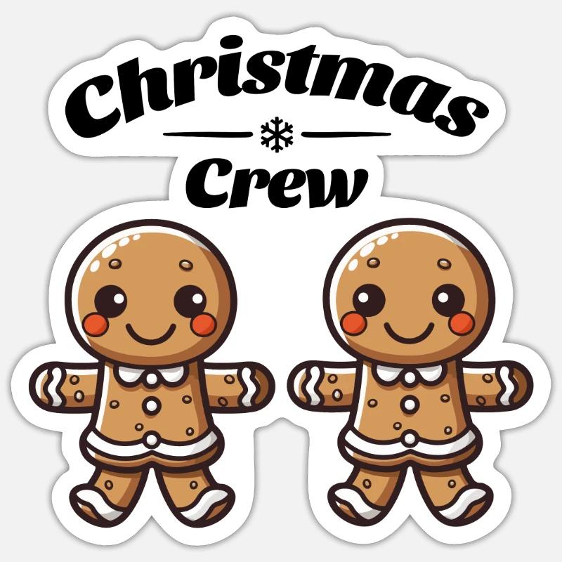Équipage de Noël - Sticker taille S (10 x 10 cm) - blanc mat