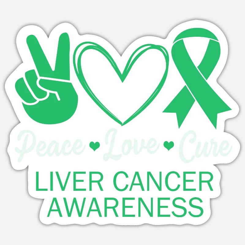 Liver disease - Sticker size S (10 x 10 cm) - white matte