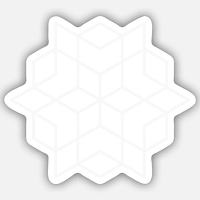 étoile géométrique complexe Sticker taille S (10 x 10 cm)