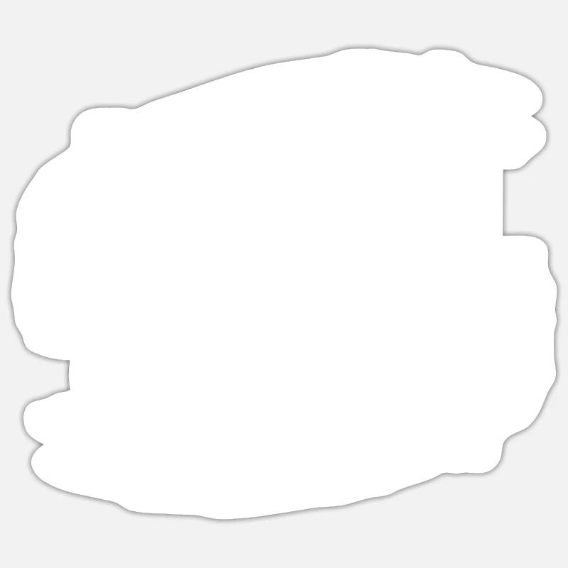 Brush stroke frame white - Sticker size S (10 x 10 cm) - white matte