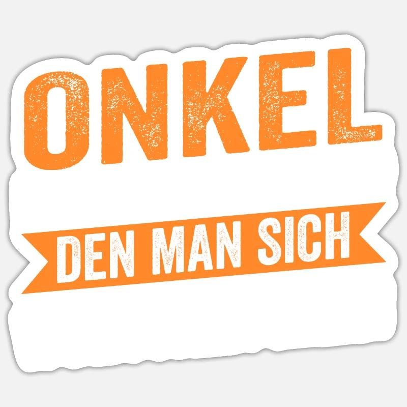 Onkel - Sticker Größe S (10 x 10 cm) - Mattweiß
