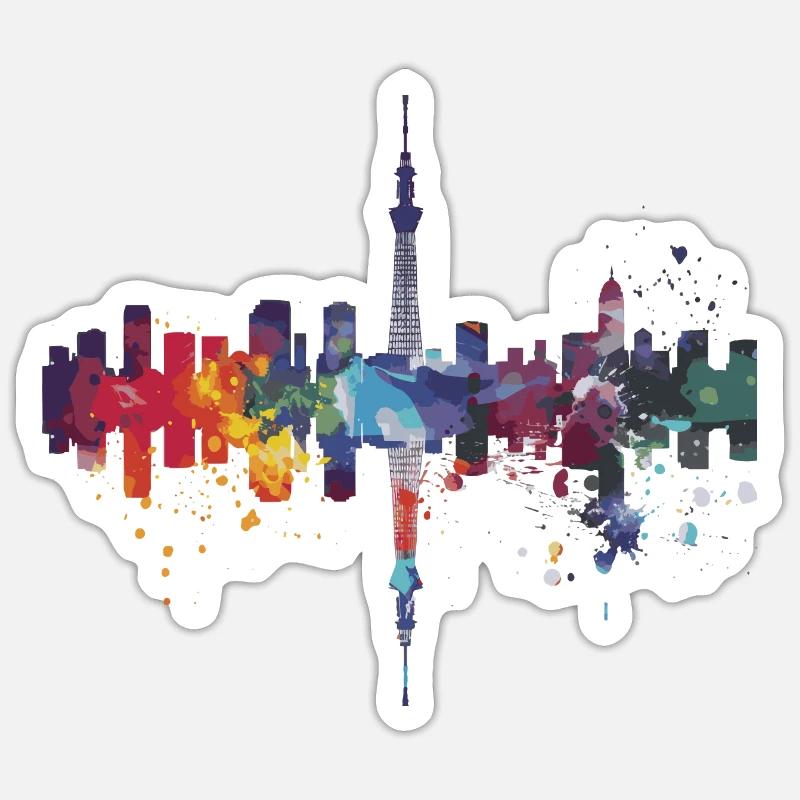 Sendai - Sticker taille S (10 x 10 cm) - blanc mat