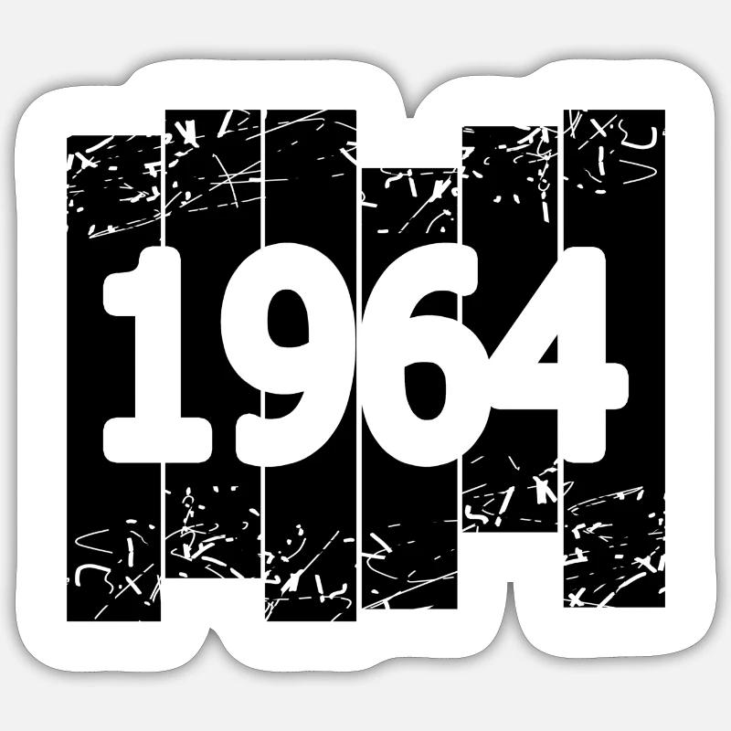 1964 - Sticker taille S (10 x 10 cm) - blanc mat