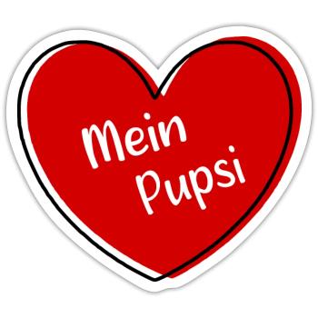 Valentinstag Geschenk Valentinstag Herz Spruch - Sticker Größe S (10 x 10 cm) - Mattweiß - Vorne