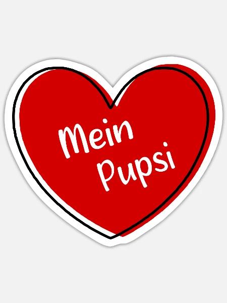 Valentinstag Geschenk Valentinstag Herz Spruch - Sticker Größe S (10 x 10 cm) - Mattweiß