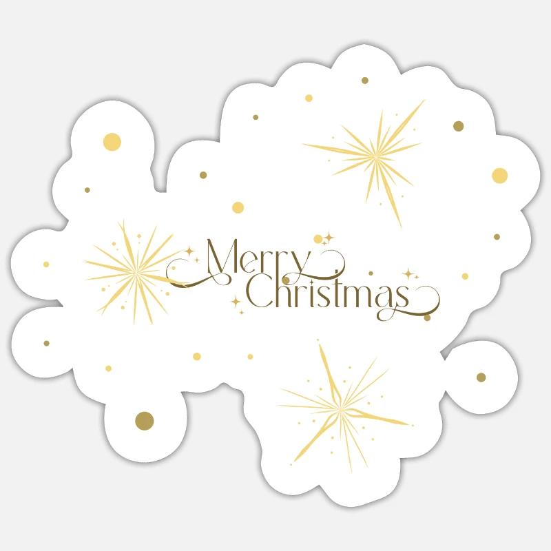 Frohe Weihnachten Sticker Größe S (10 x 10 cm)