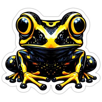 Frog - Sticker size S (10 x 10 cm) - white matte - Front