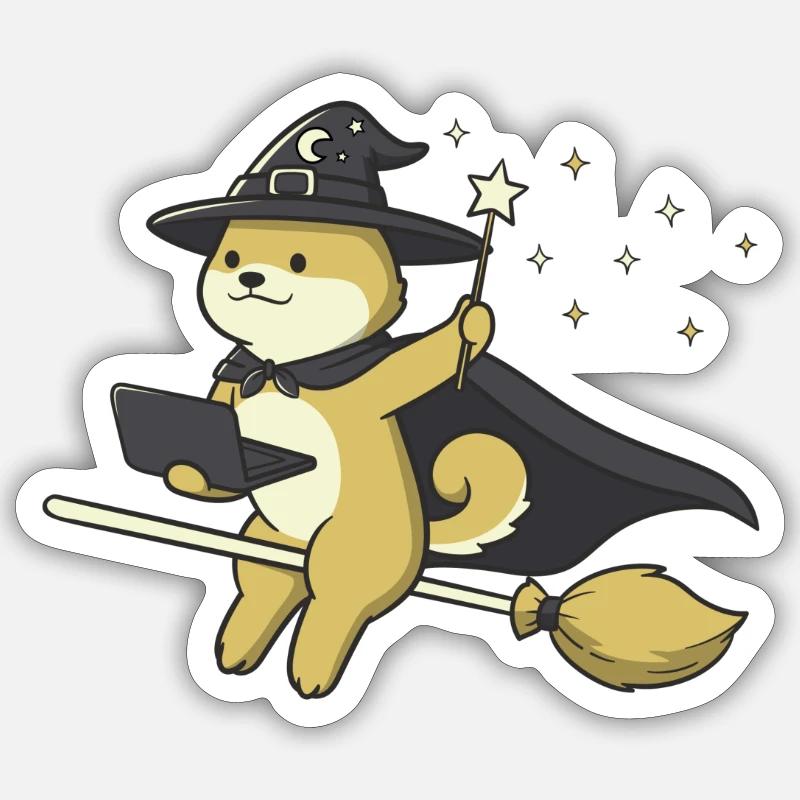 Magic Degen - Flying - Sticker size S (10 x 10 cm) - white matte