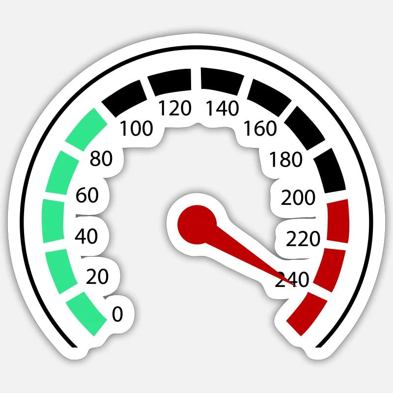 Speedometer Sticker size S (10 x 10 cm)
