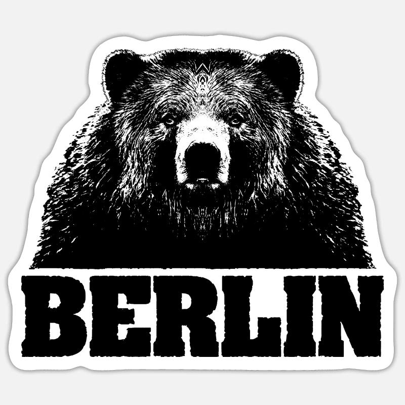 Berlin / Bär / Bear - Sticker size S (10 x 10 cm) - white matte