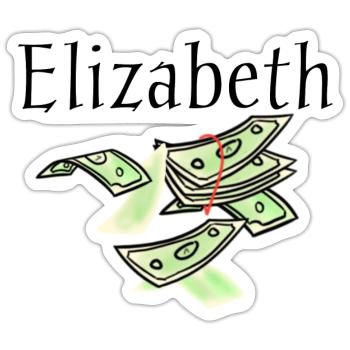 Elisabeth - Sticker size S (10 x 10 cm) - white matte - Front