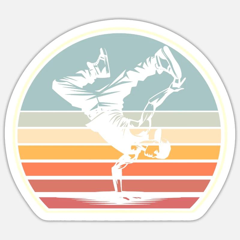Breakdancing - Sticker size S (10 x 10 cm) - white matte