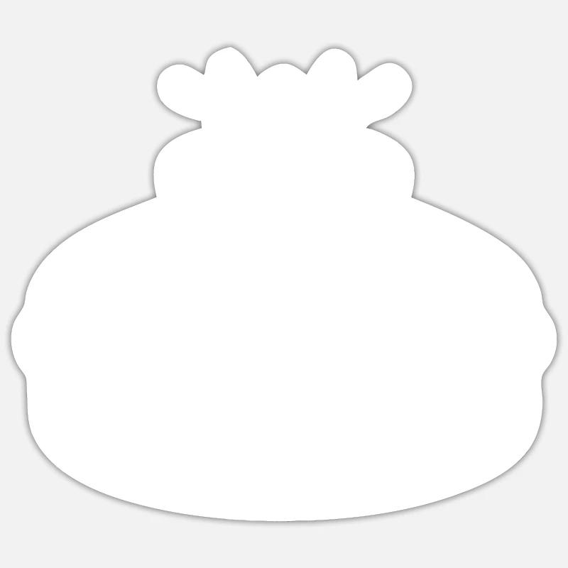 Galette - Sticker taille S (10 x 10 cm) - blanc mat