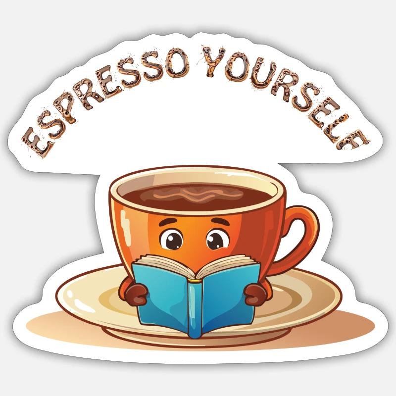 Espresso yourself Sticker taille S (10 x 10 cm)