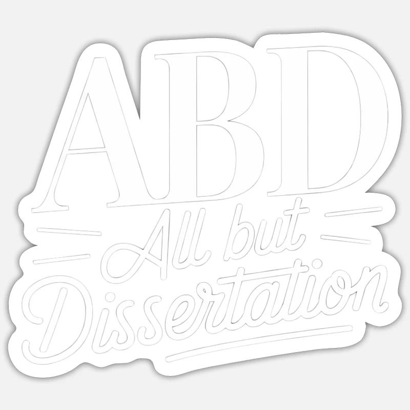 ABD All But Dissertation 12 - Sticker Größe S (10 x 10 cm) - Mattweiß