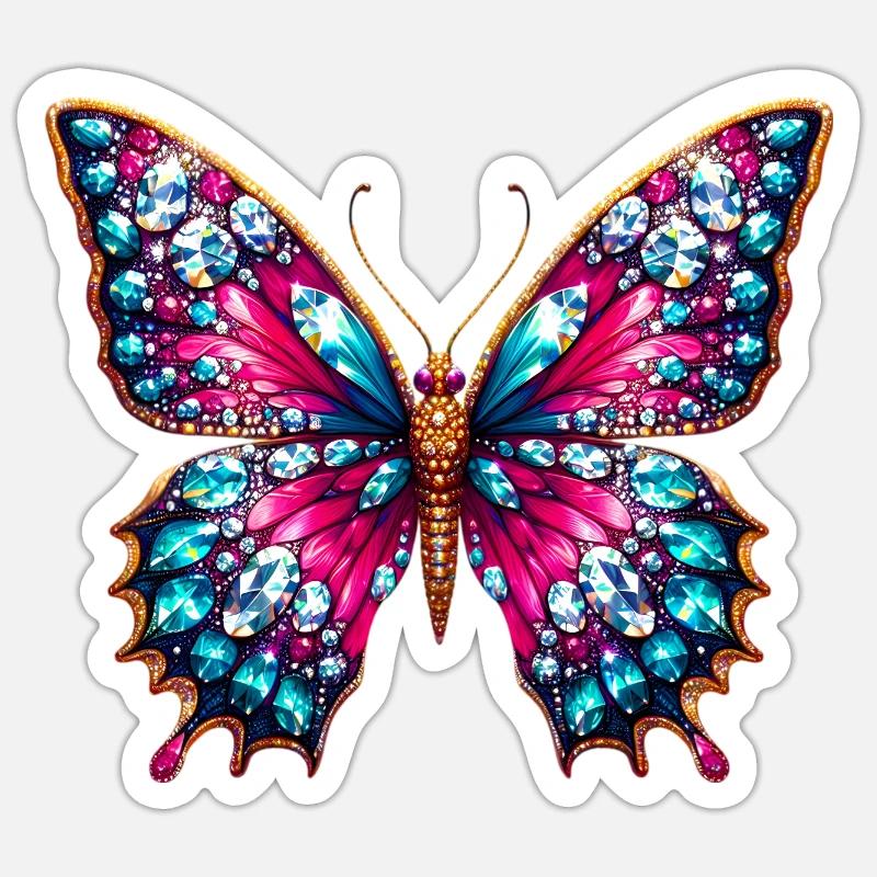 Butterfly - Sticker size S (10 x 10 cm) - white matte