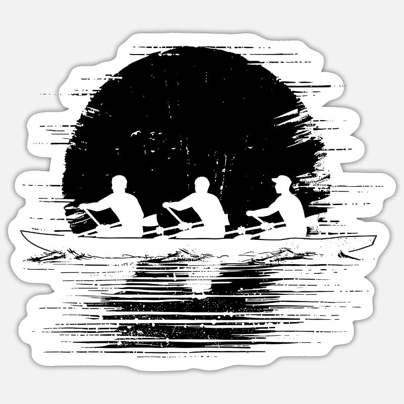 Équipe d’aviron - Sticker taille S (10 x 10 cm) - blanc mat