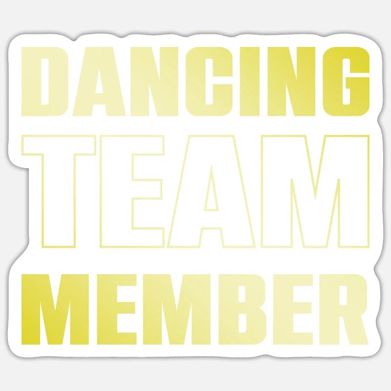 Dancing Team - Sticker Größe S (10 x 10 cm) - Mattweiß