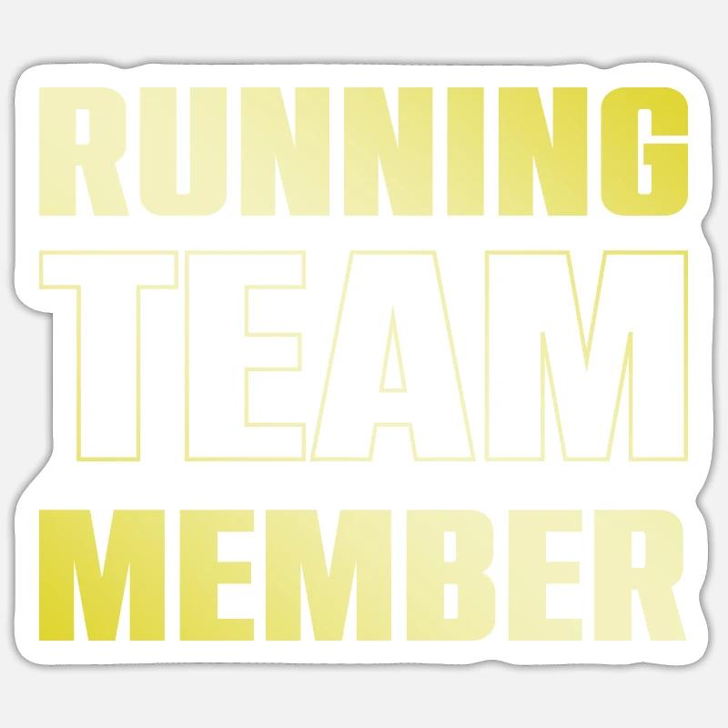 Équipe de course - Sticker taille S (10 x 10 cm) - blanc mat