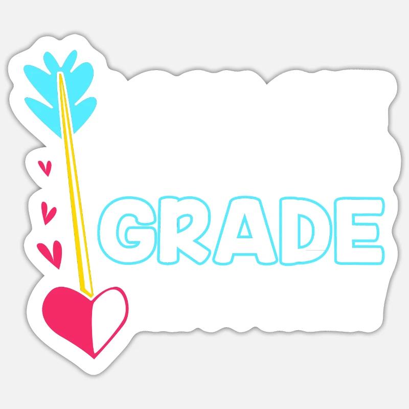 2. Klasse - Sticker Größe S (10 x 10 cm) - Mattweiß