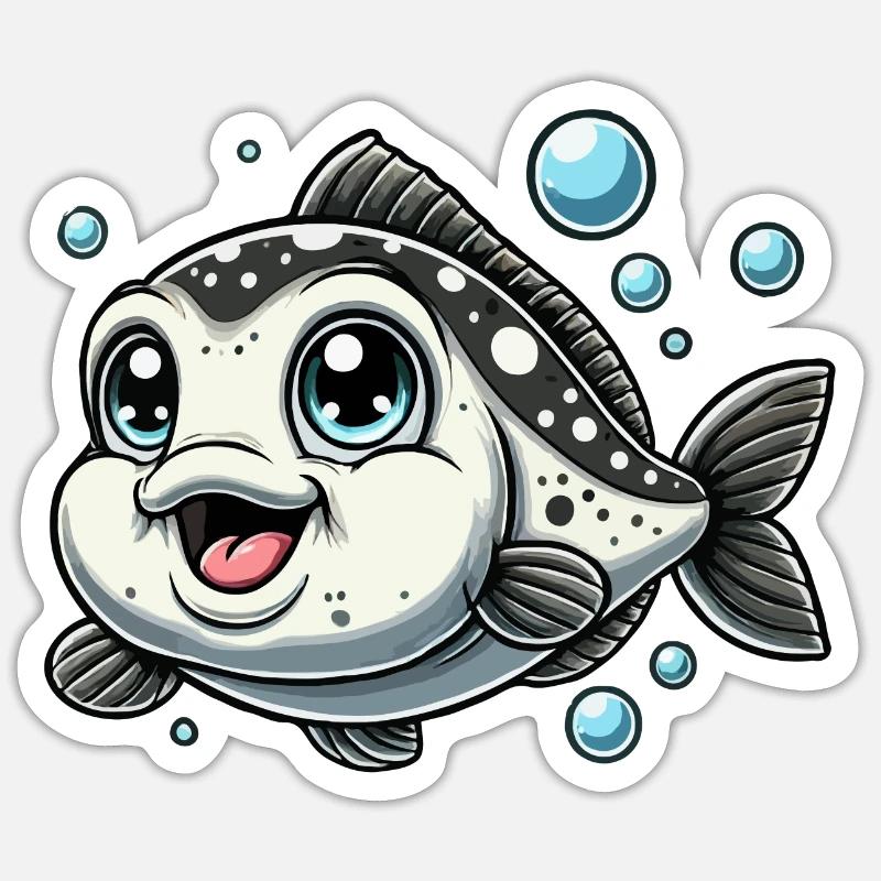 Bébé morue Sticker taille S (10 x 10 cm)