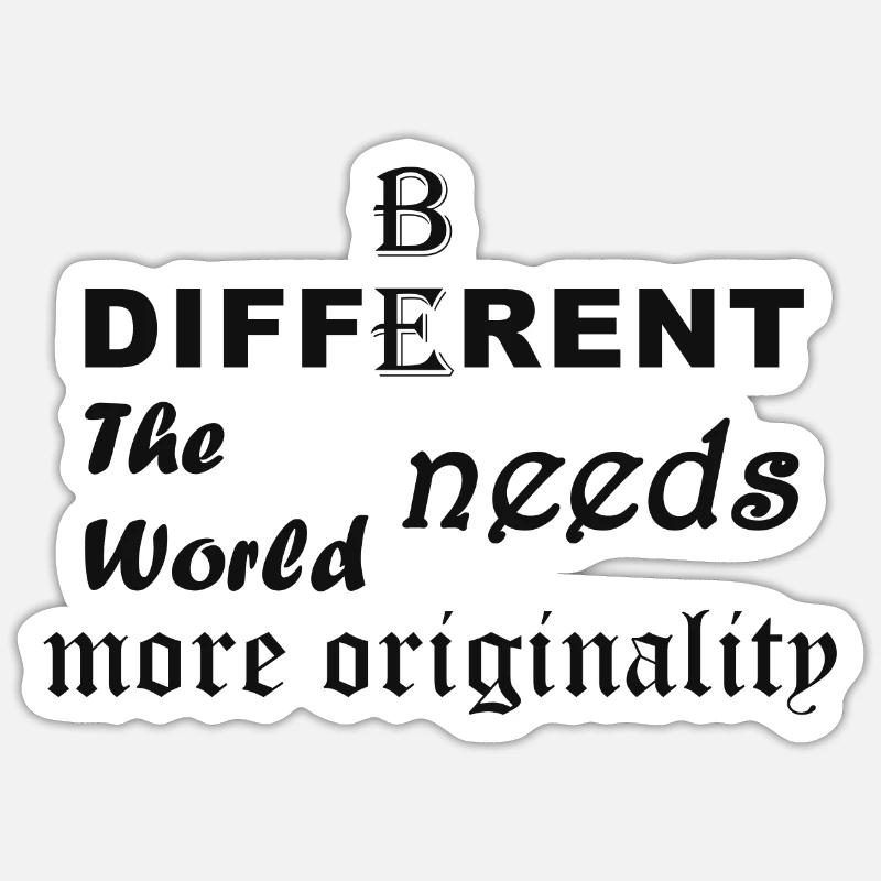 Être différent Sticker taille S (10 x 10 cm)