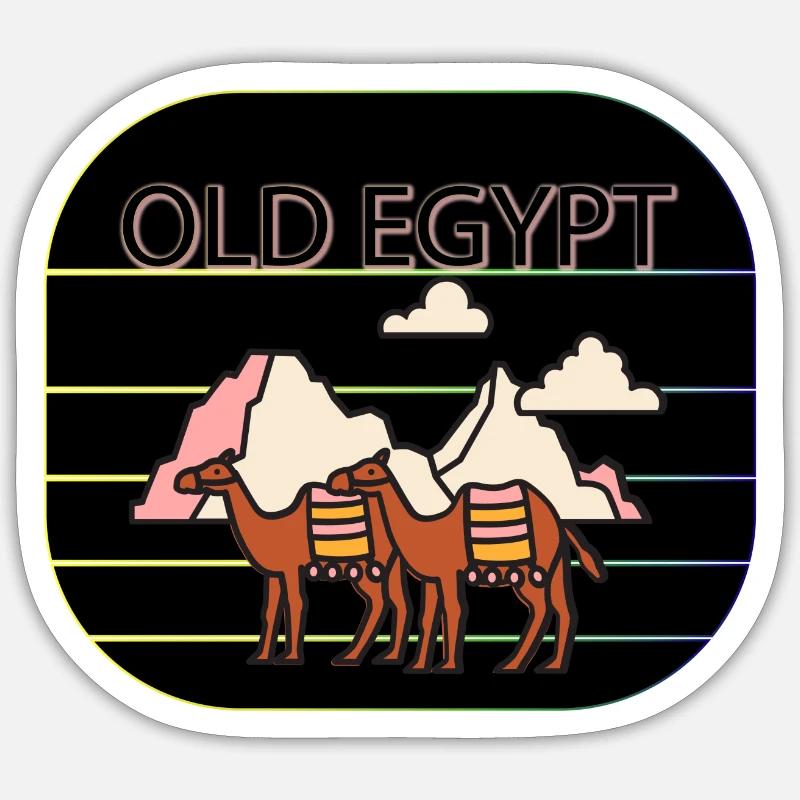 Égypte ancienne - Sticker taille S (10 x 10 cm) - blanc mat