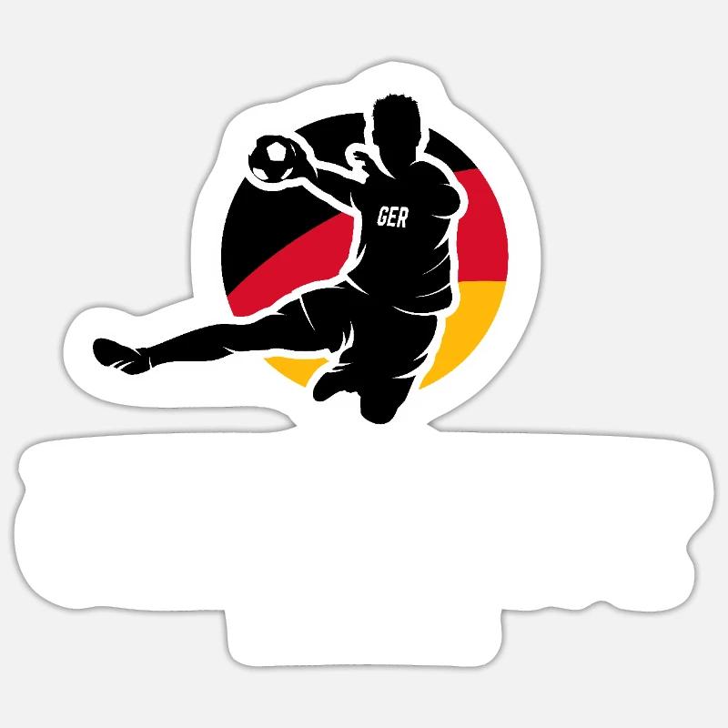 HANDBALL TEAM GERMANY - Sticker size S (10 x 10 cm) - white matte