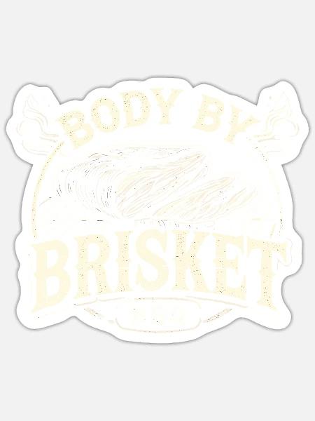 Körper von Brisket - Sticker Größe S (10 x 10 cm) - Mattweiß