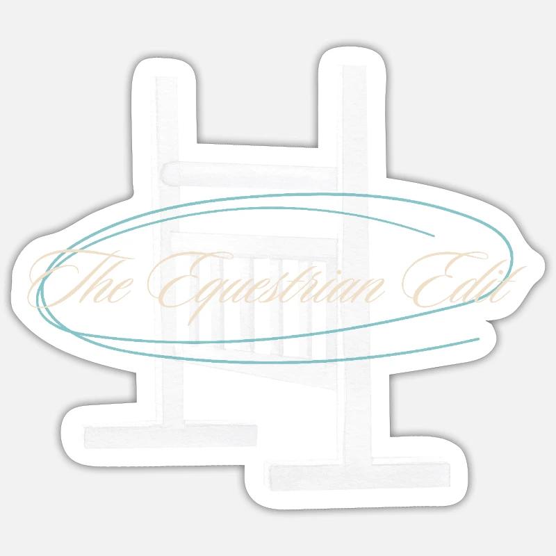 Obstacle cheval - Sticker taille S (10 x 10 cm) - blanc mat