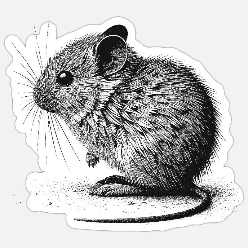 Mäuse - Sticker Größe S (10 x 10 cm) - Mattweiß