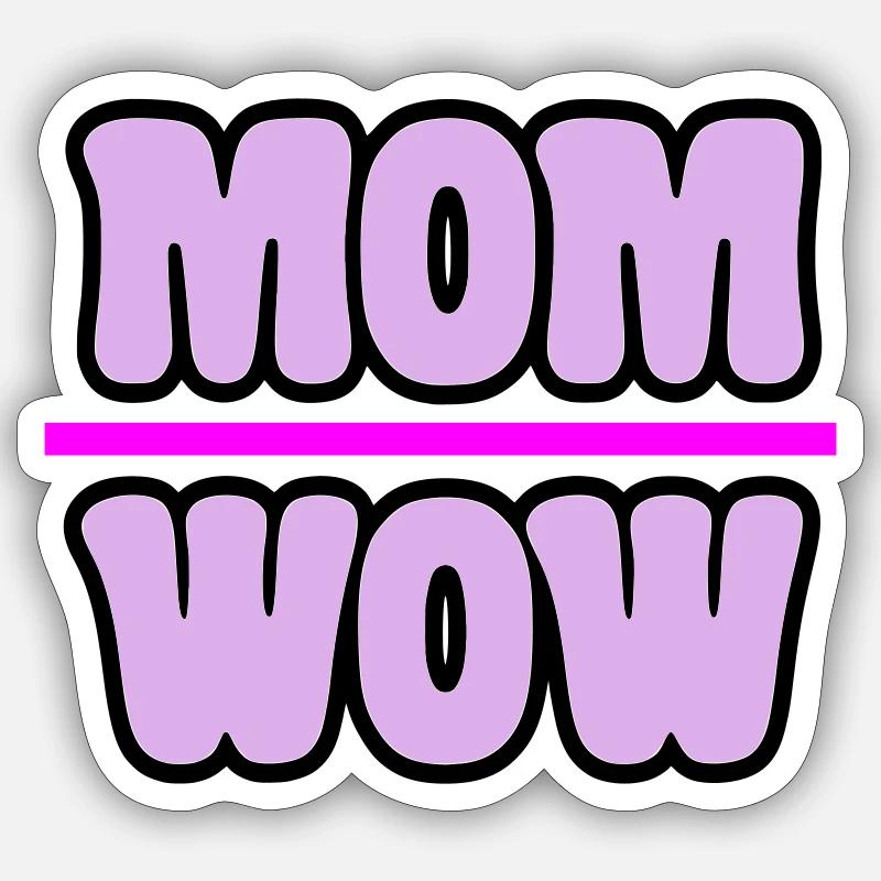 mom - Sticker size S (10 x 10 cm) - white matte