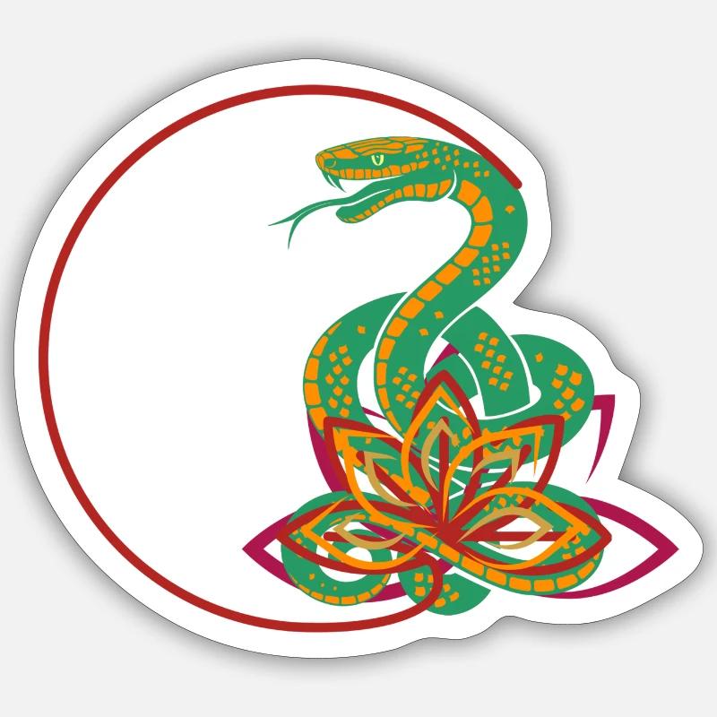 Serpent de vie Sticker taille S (10 x 10 cm)